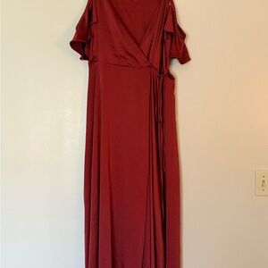 Nine West Deep Red Maxi Dress